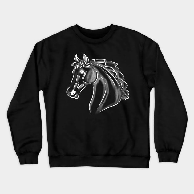 White horse sketch Crewneck Sweatshirt by Antiope